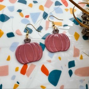 Orange Pumpkin Earrings